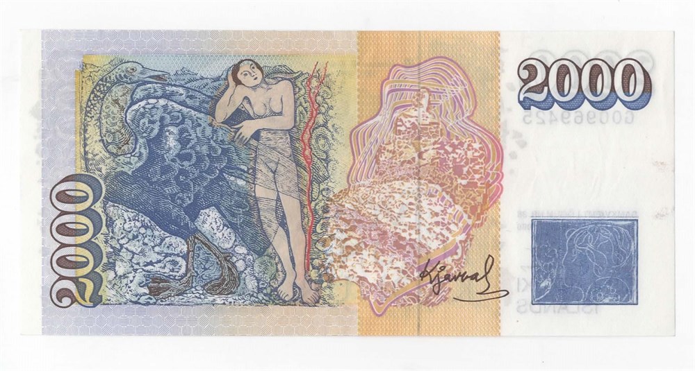 Island 2000 kronur L. 1986 (1995) kv. 01