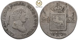 24 skilling 1830 Carl XIV Johan. Kv.1