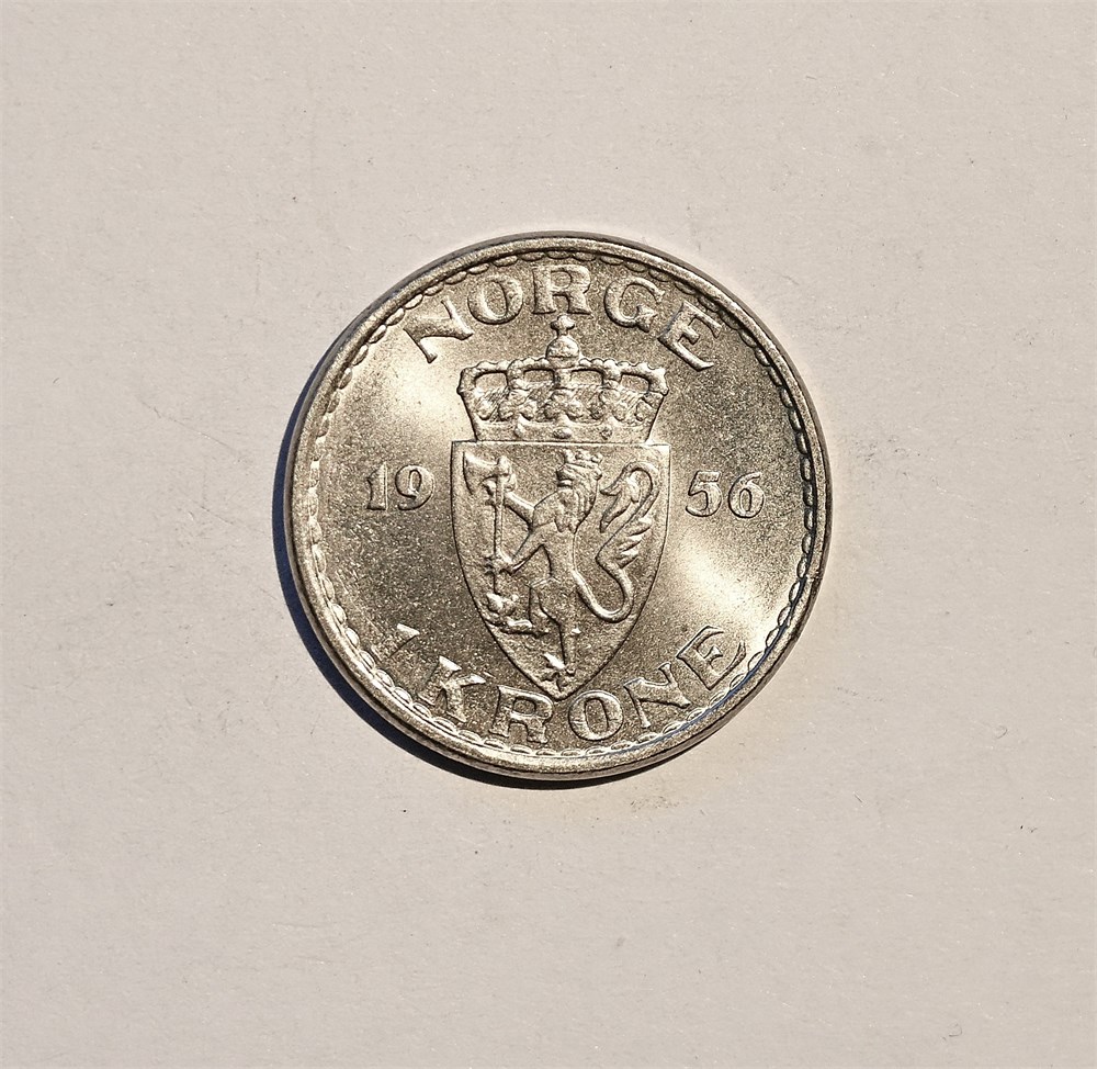 Norge 1 krone 1956 kv. 0