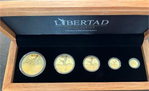 Mexico Libertad gold set 2016.Total 1,9 Oz pure gold. Proof