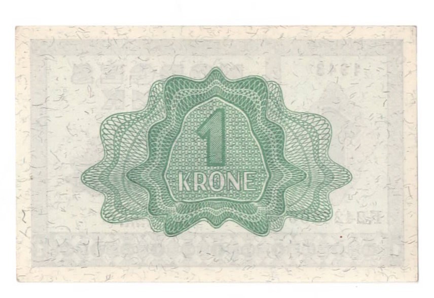 1 krone 1943 F kv. 0