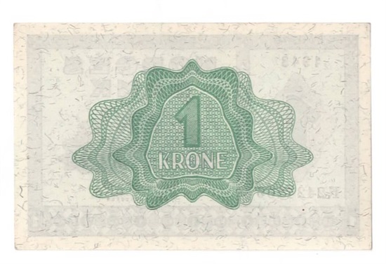 1 krone 1943 F kv. 0