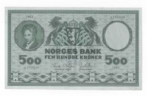 500 kroner 1963 A