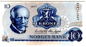 10 kroner 1977 QP erstatning Kv.0