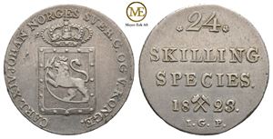 24 skilling 1823 Carl XIV Johan. Kv.1+/01