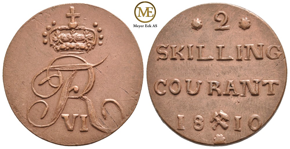 2 skilling 1810 Frederik VI. Kv.0