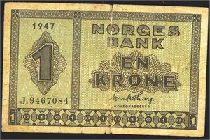 1 kr 1947J kv. 1-