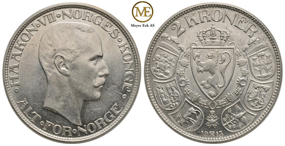 2 kroner 1913 Haakon VII. Kv.0/01