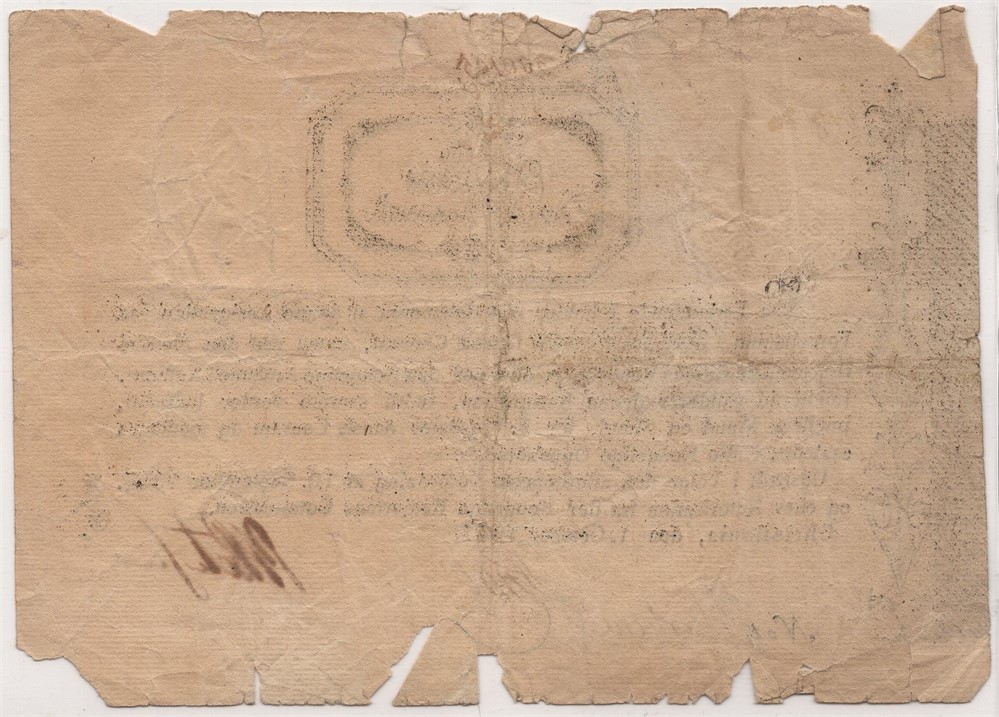 Assignasjonsbevis 5 Rigsdaler 1807 No.300105. Kv.1-