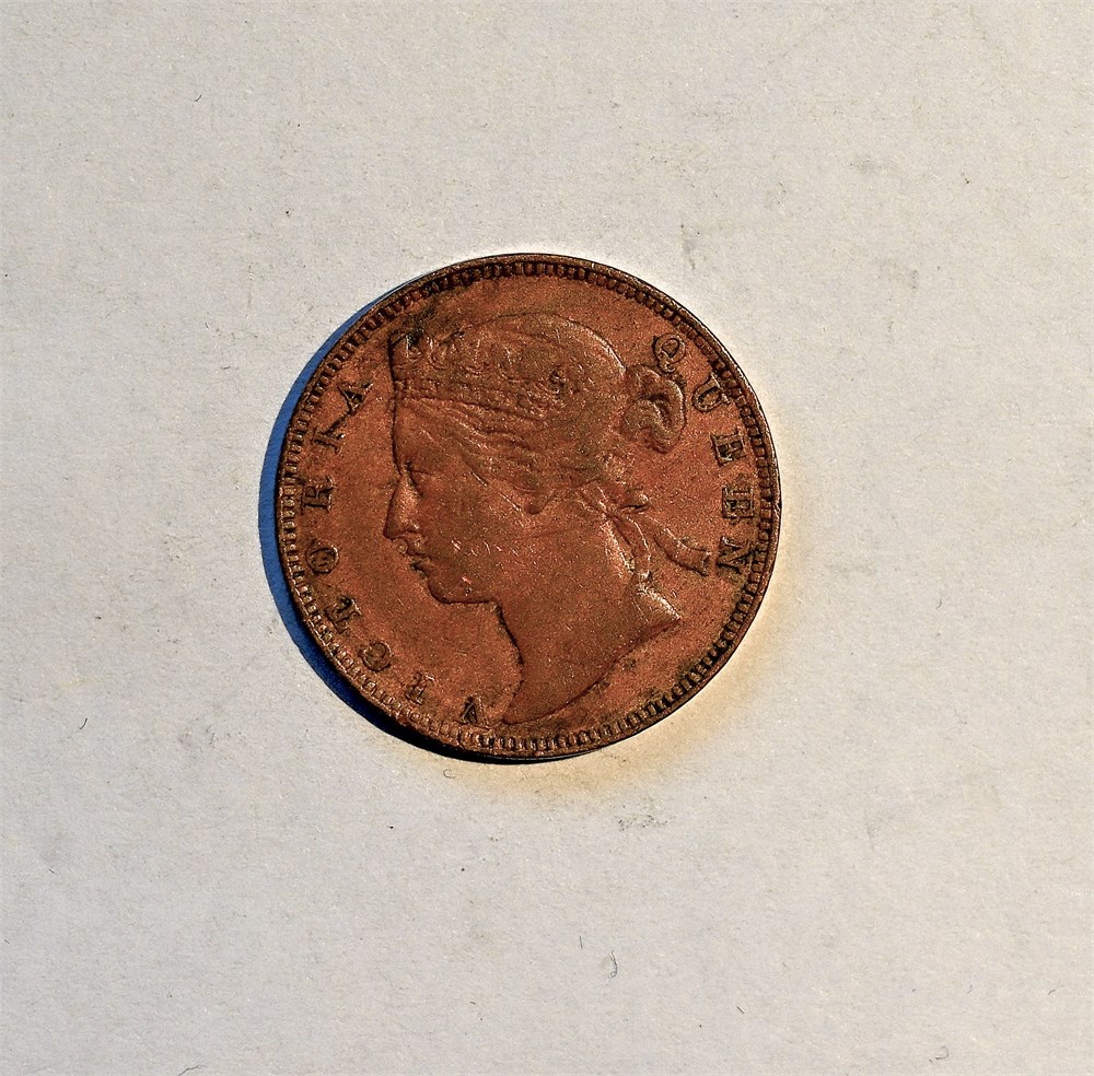 Straits Settlements 1/2 cent 1873 kv. 1/1+