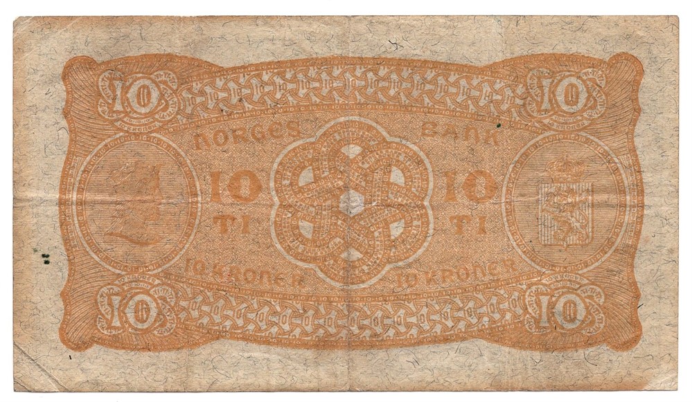 10 kroner 1927 M.9133789. Kv.1/1-