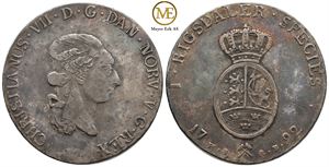 Speciedaler 1792 Christian VII. Kv.1+