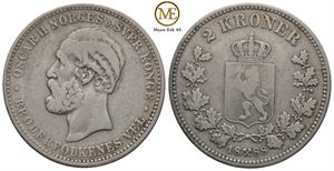 2 kroner 1888 Oscar II. Kv.1