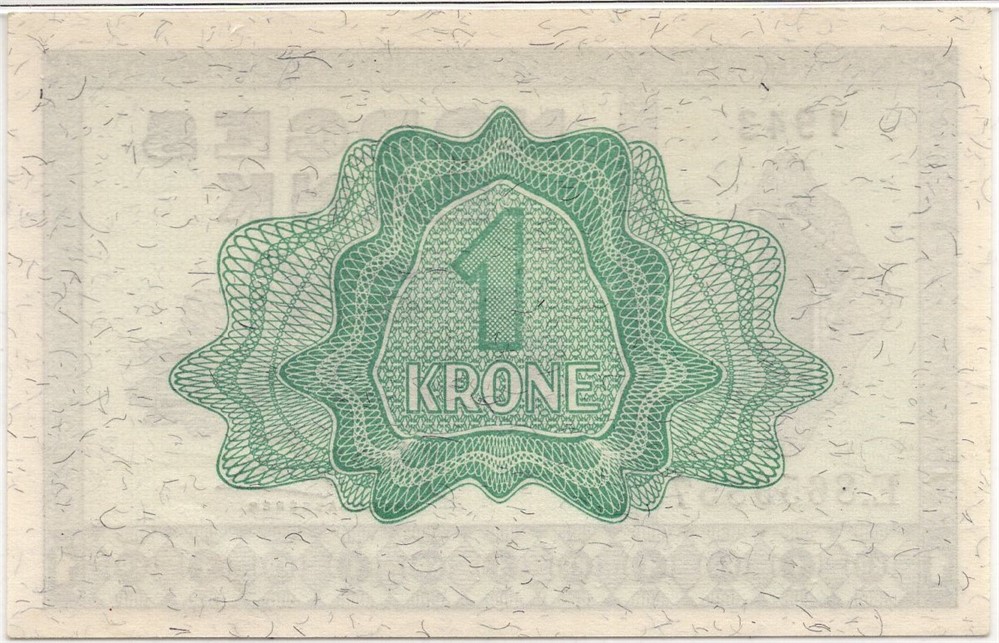 1 krone 1943 E.8659857. Kv.0