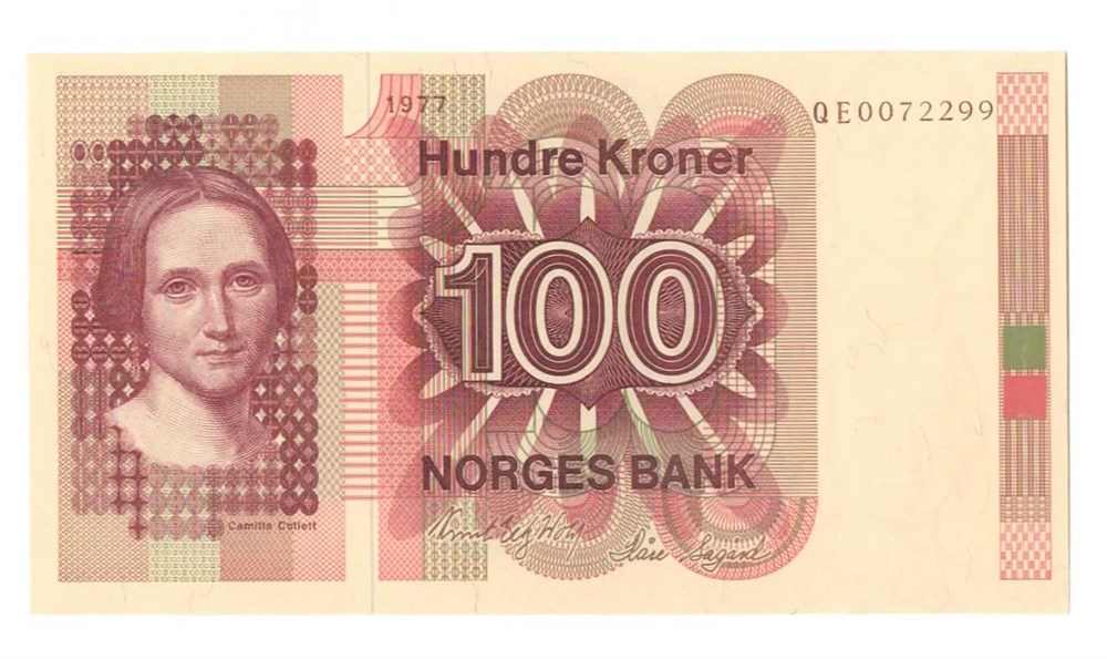 Norge 100 kroner 1977 QE kv. 0