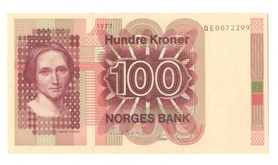 Norge 100 kroner 1977 QE kv. 0