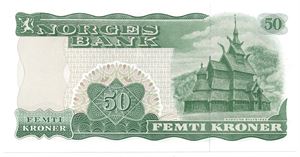 50 kroner 1977 Z.0266147. Erstatningsseddel. Kv.0
