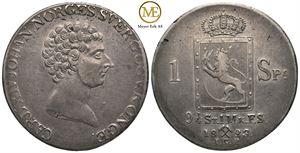 Speciedaler 1823 Carl XIV Johan. Kv.1+/01