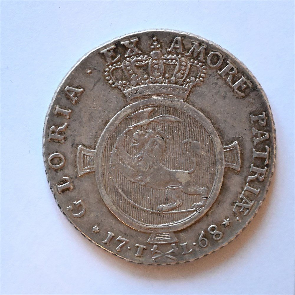 1 speciedaler 1768 kv. 1+/01 MEGET SJELDEN