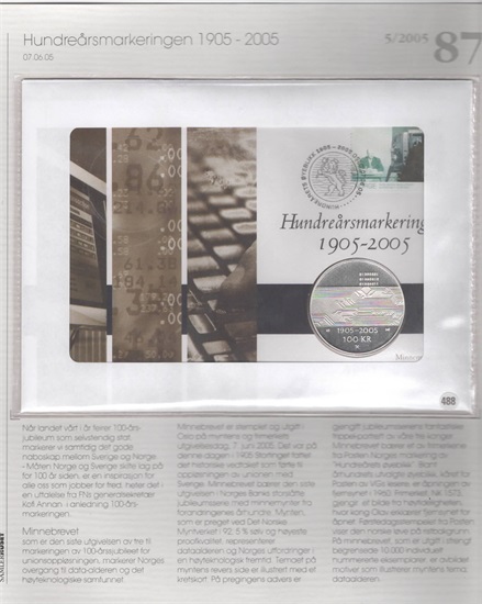 100 års markeringen Hundreårsmynt nr.2 kv. Proof