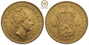 10 gulden 1926 Wilhelmina I. Kv.0/01