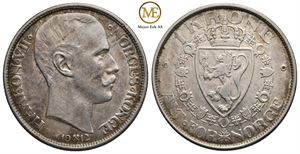 1 krone 1912 Haakon VII. Kv.01