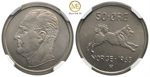 50 øre 1963 Olav V. Kv.0