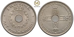 1 krone 1937 Haakon VII. Kv.0