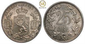 25 øre 1900 Oscar II. Kv.0