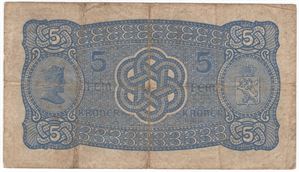 5 kroner 1915 E.6596457. Kv.1-