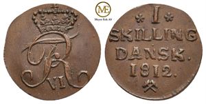 1 skilling 1812 Frederik VI. Kv.0