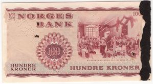 100 kroner 1963 X.0000000. Specimen. Kv.01
