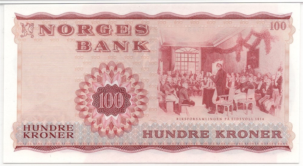 100 kroner 1968 J.5194728. Kv.0