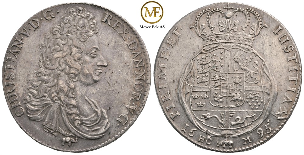 Speciedaler 1695 Christian V. "Det Klilpperne Yder.." Kv.0/01