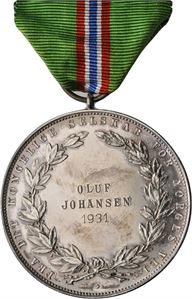 Medalje for lang og tro tjeneste. Kv.0