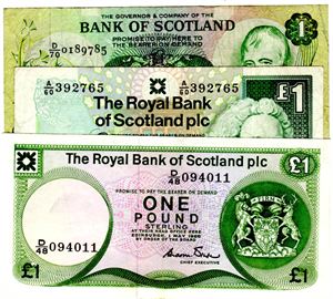 Scotland 1 pound 1984,1986,1988 Kv.1+,01,1+