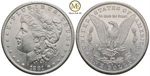 Morgan dollar 1881 S. Kv.0/01