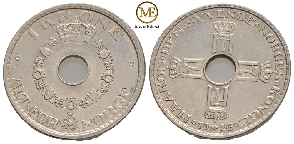 1 krone 1926 Haakon VII Kv.0/01