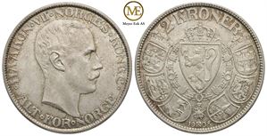 2 kroner 1908 Haakon VII. Kv.0