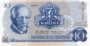 10 kroner 1974 QG erstatning ex. OMG 13.5.17