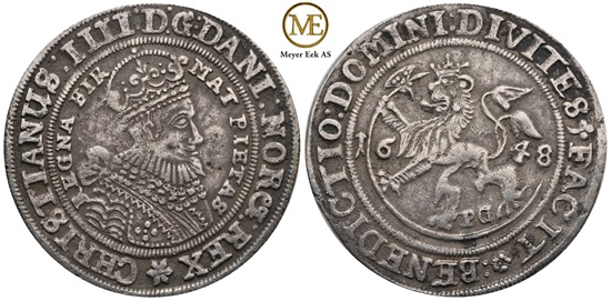Speciedaler 1648 Christian IV. Kv.1/1+