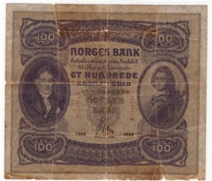 100 kroner 1903 A.0411744 RR-Sedde. Kv.1-/2