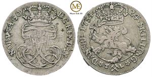 24 Skilling 1754 Frederik V. Kv.1/1+