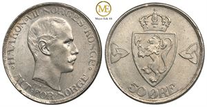 50 øre 1918 Haakon VII. Kv.0