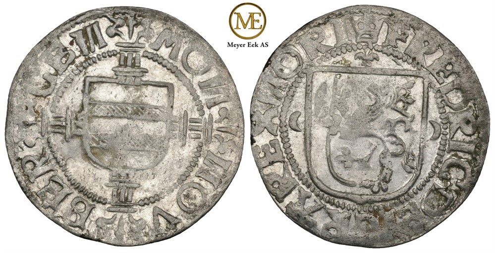 Skilling, Bergen u/år Frederik I (1524-1533). NM.7 Kv.01