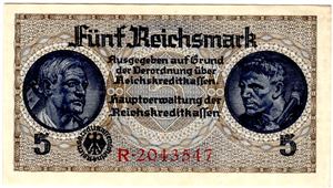 5 Reichsmark 1940 R Kv.01