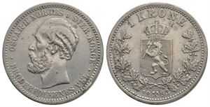1 krone 1893 Oscar II. Kv.1+