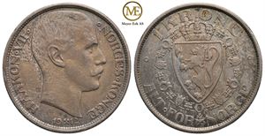 1 krone 1912 Haakon VII. Kv.1+