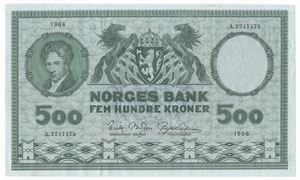 500 kroner 1966 A.2247475. Kv.1+