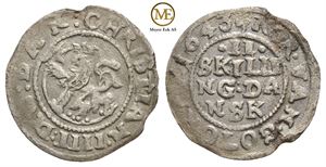 2 skilling 1643 Christian IV. Kv.1/1+